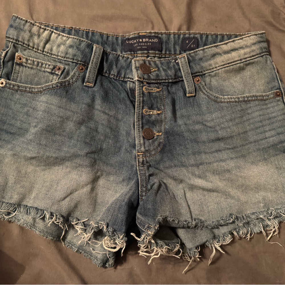 Lucky Brand Distressed Blue Denim Shorts